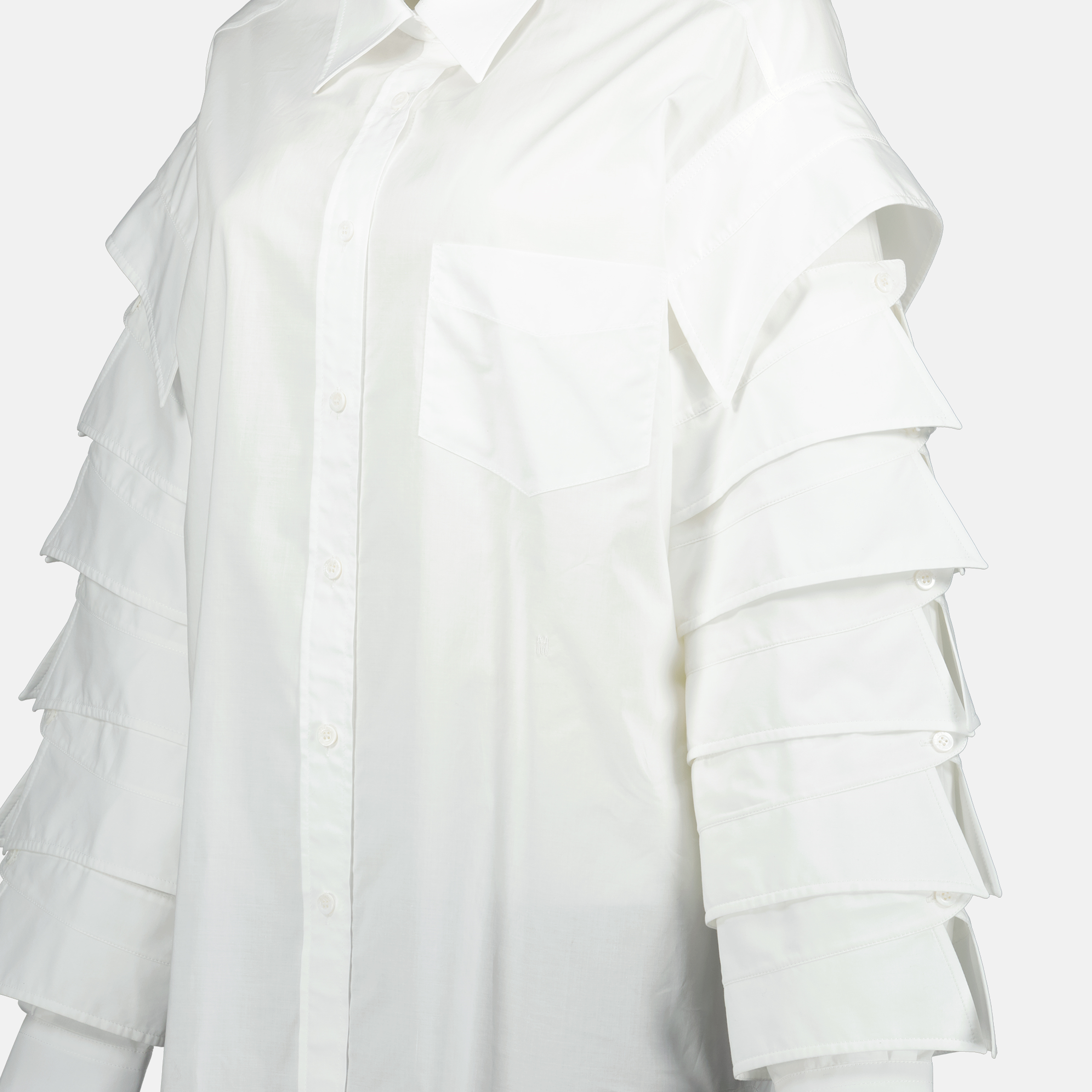 Classic white shirt, Moschino shirt, buttoned cuff shirt, cotton shirt, Spring-Summer collection