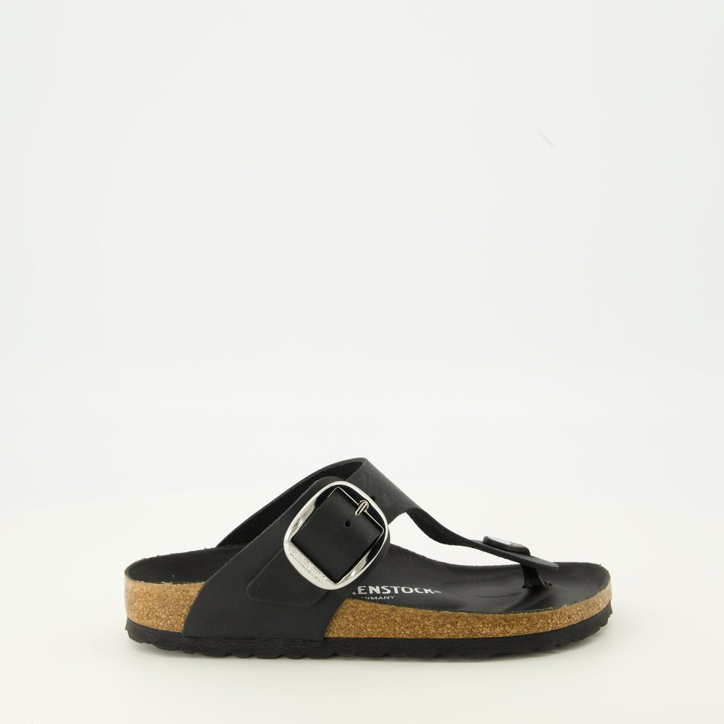 Gizeh Big Buckle Sandals, Birkenstock footwear, comfortable sandals, oiled leather sandals, Fall-Winter 2025 fashion