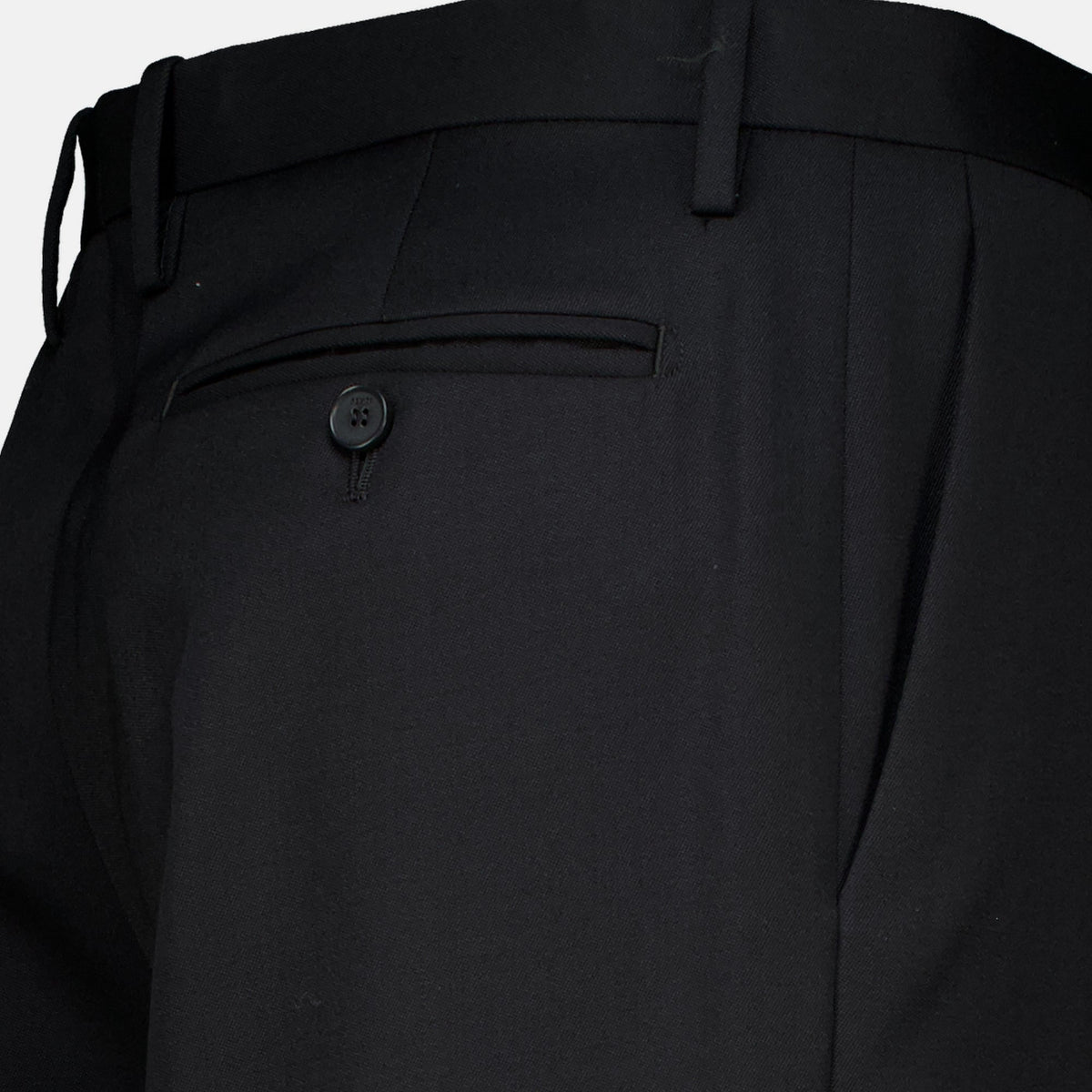 Black Pleated Trousers