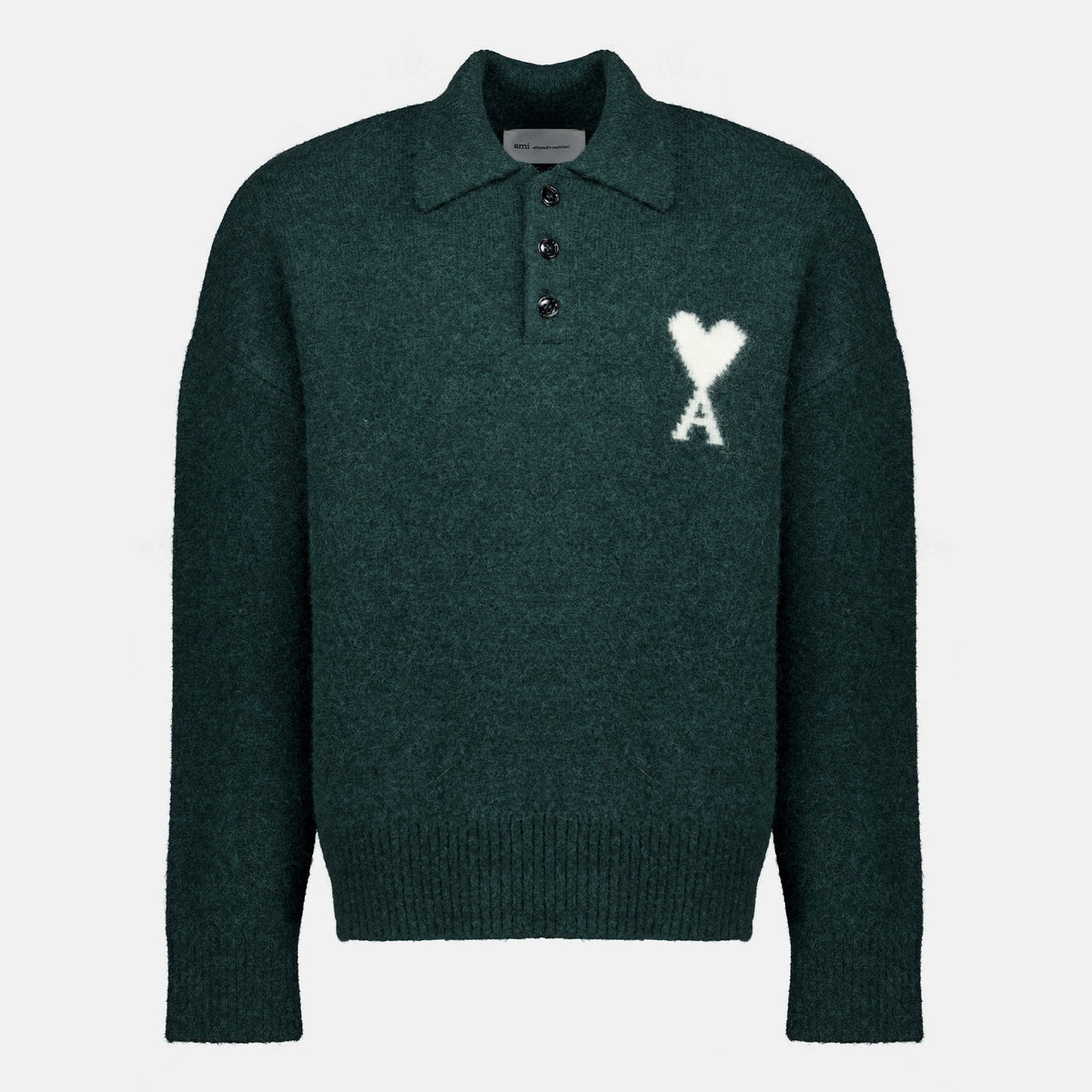 Maglione in alpaca verde scuro