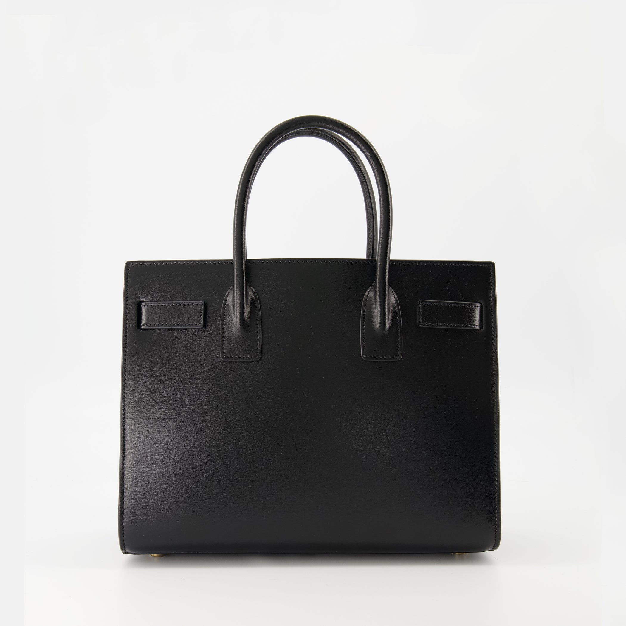baby black day bag, Saint Laurent, smooth calf leather bag, elegant handbag, adjustable shoulder strap