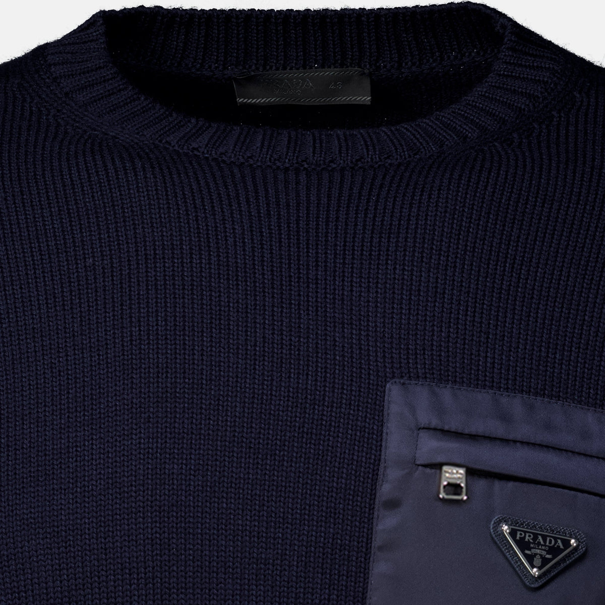 Pull en Maille Bleu Marine