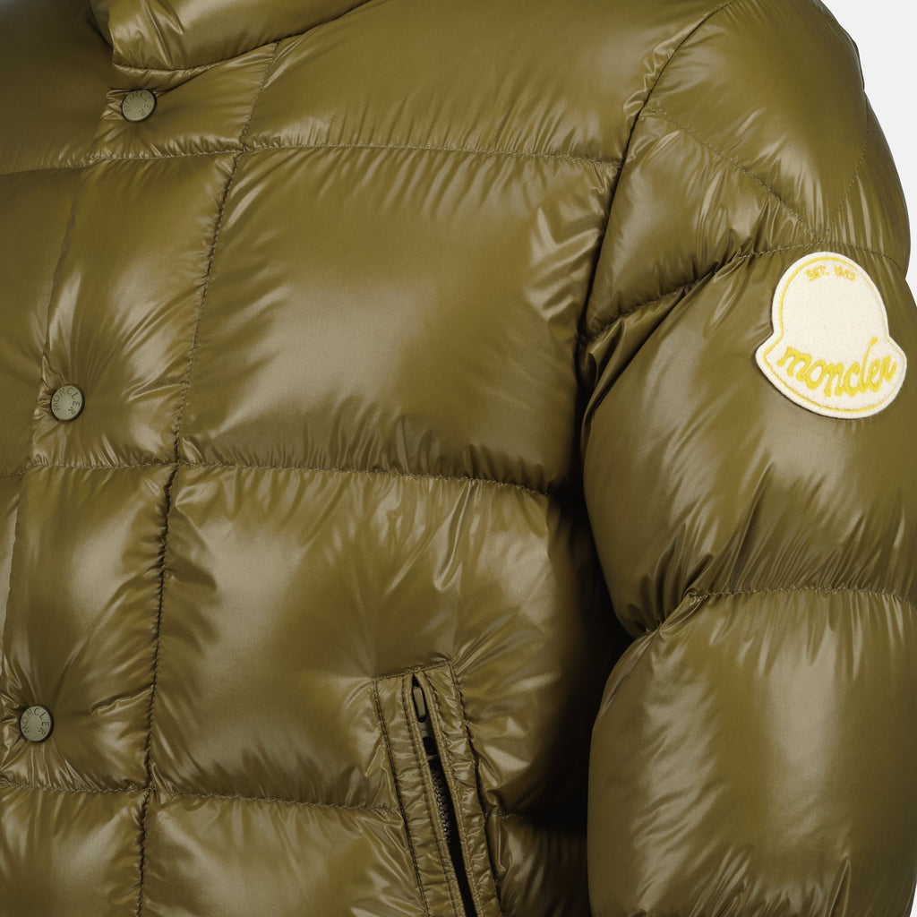 Serfanto Down Jacket, Moncler, blue nylon jacket, winter coat, men's outerwear