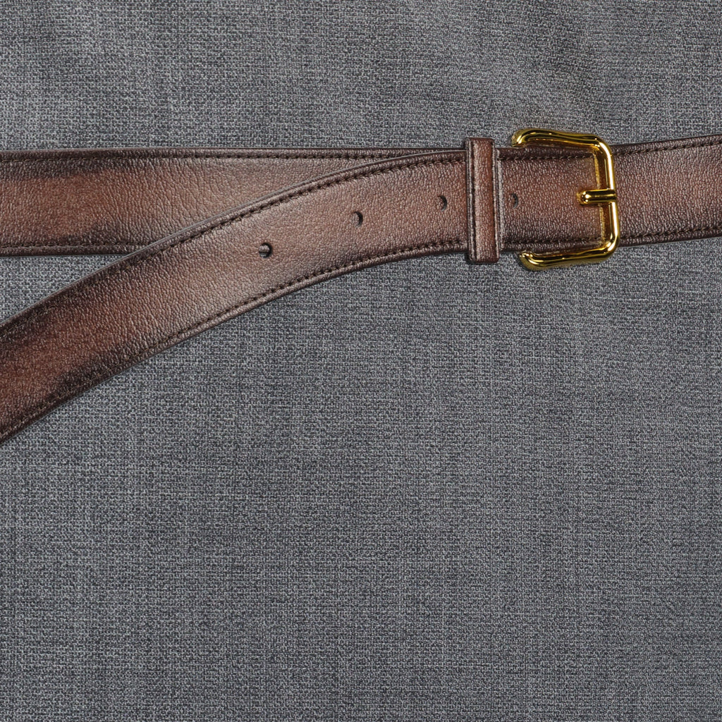 미니 울 벨트 스커트