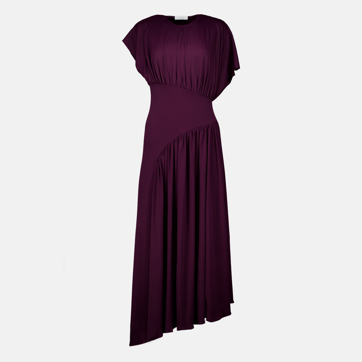 Robe longue asymétrique en viscose