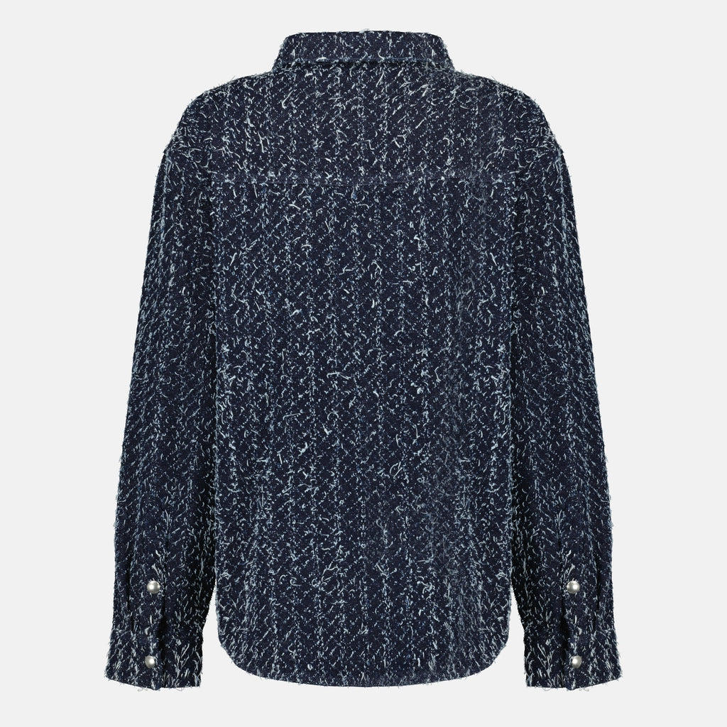 Denim Boucle Oversized Shirt