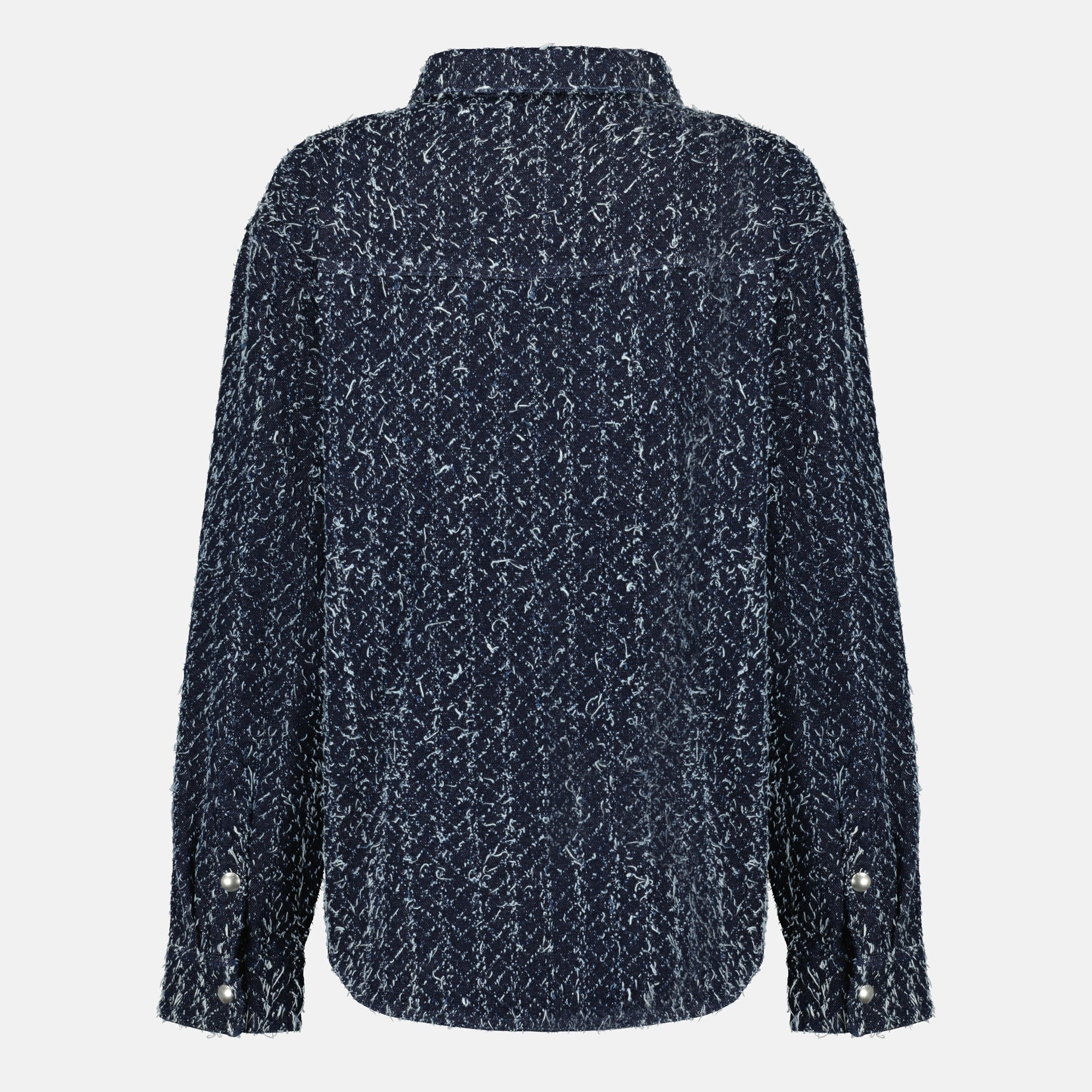 Denim Boucle Oversized Shirt