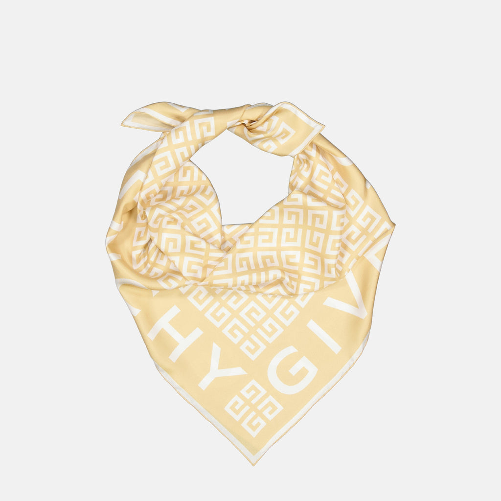Image du foulard carré en soie 4G de Givenchy pour femmes - Saison Printemps-Été 2025 - Vue arrière