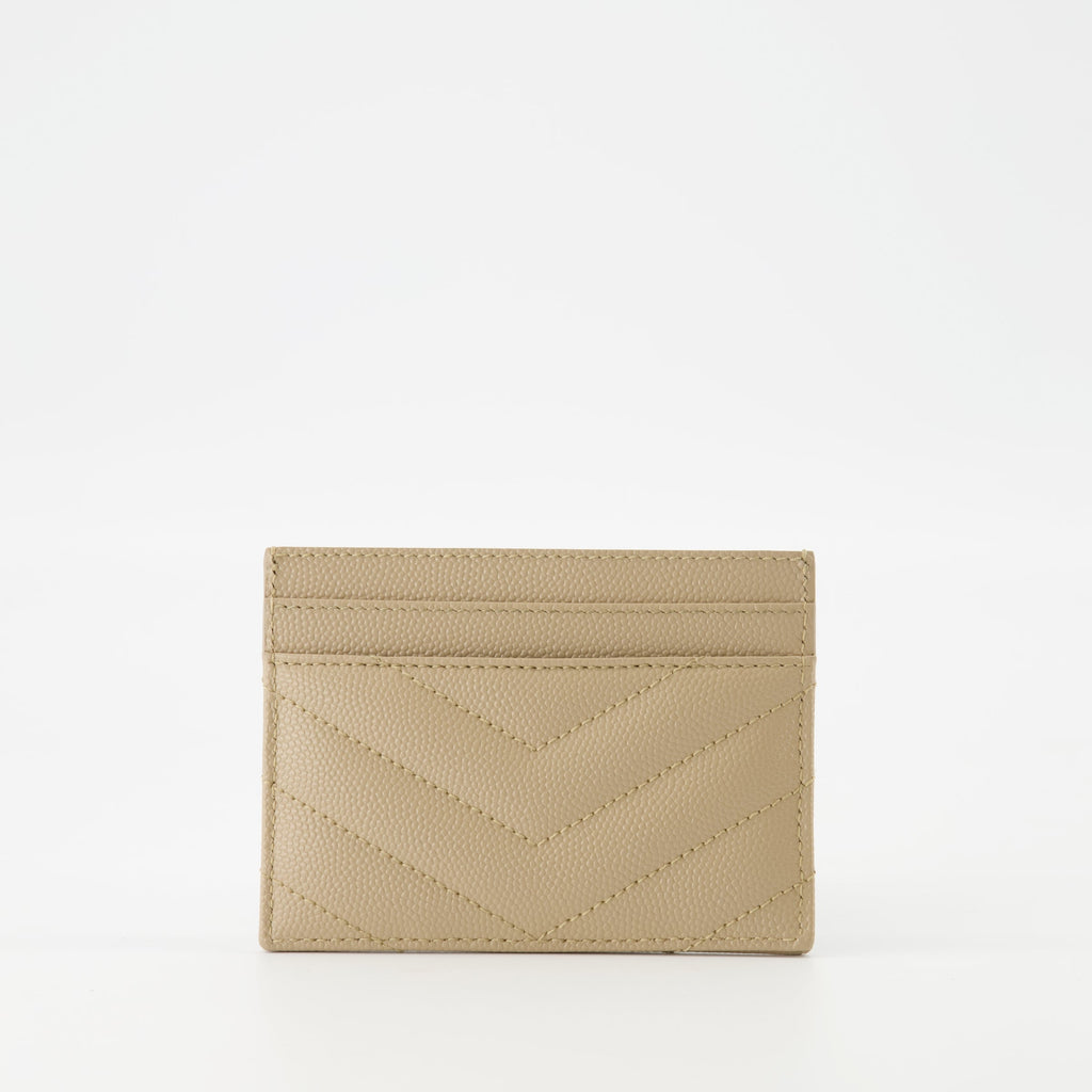 Image of Cassandre Beige Card Holder by Saint Laurent for Women - Season Autumn-Winter 2024 - Back View