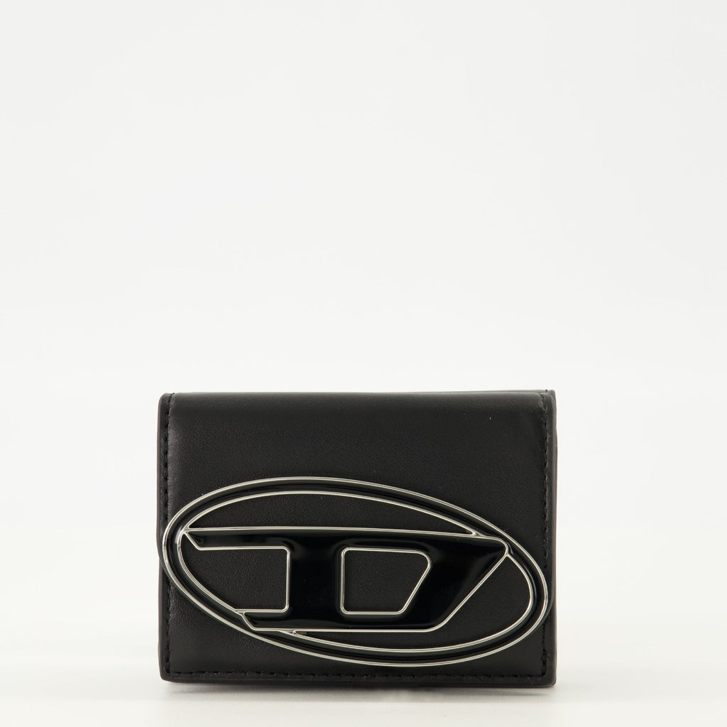ディーゼルの女性用1drブラック財布の画像 - 春夏シーズン2026 - フロントビュー