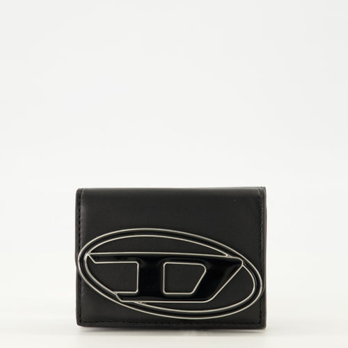 Imagen de la billetera negra 1dr de Diesel para mujeres - Temporada primavera-verano 2026 - Vista frontal