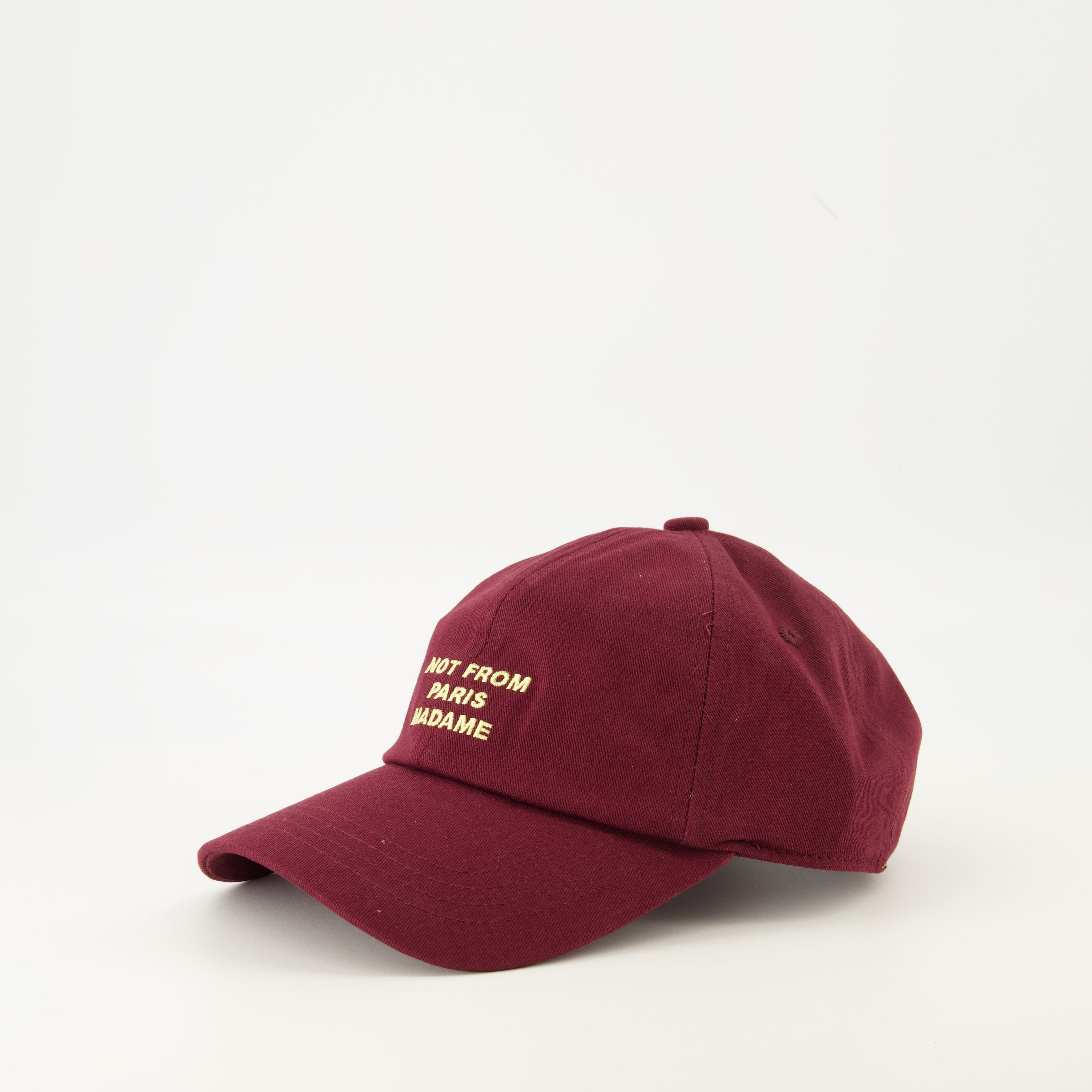 bordeaux cap, Drôle De Monsieur, embroidered cap, NOT FROM PARIS MADAME, adjustable strap