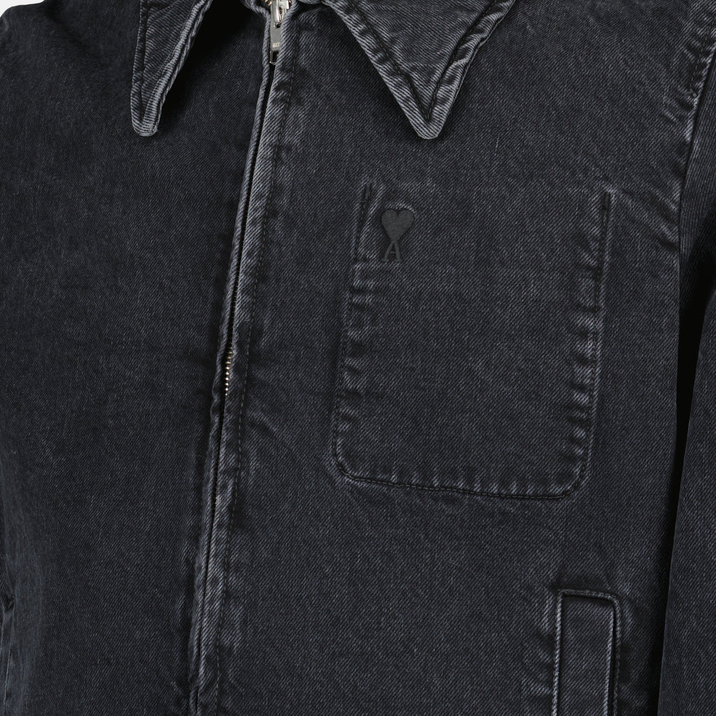 Zippered Denim Jacket