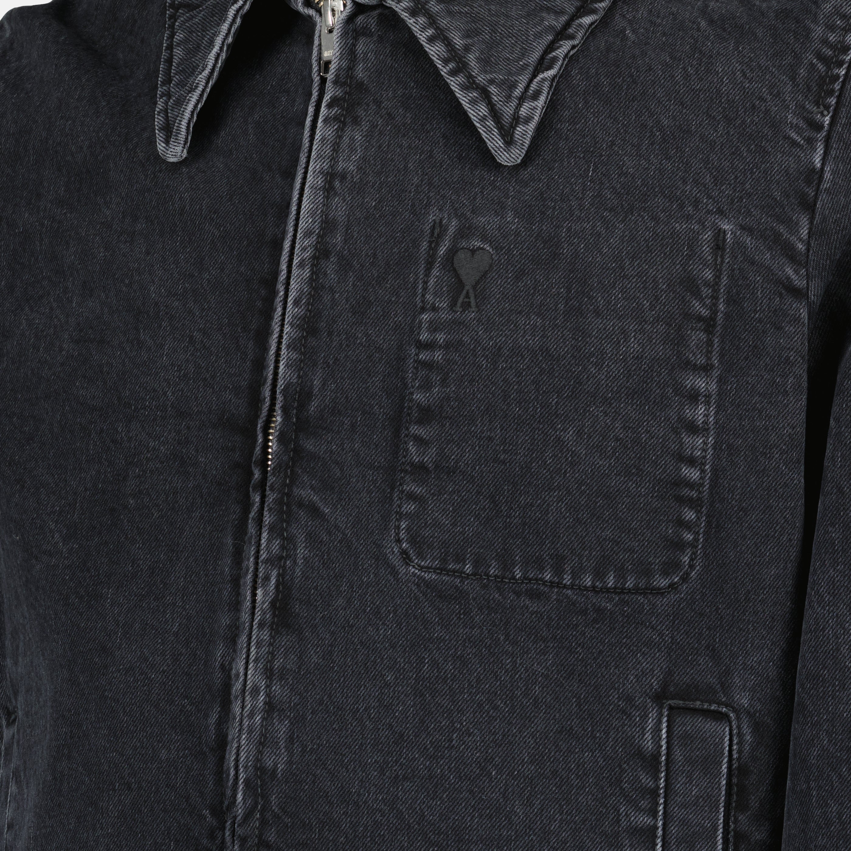 Zippered Denim Jacket
