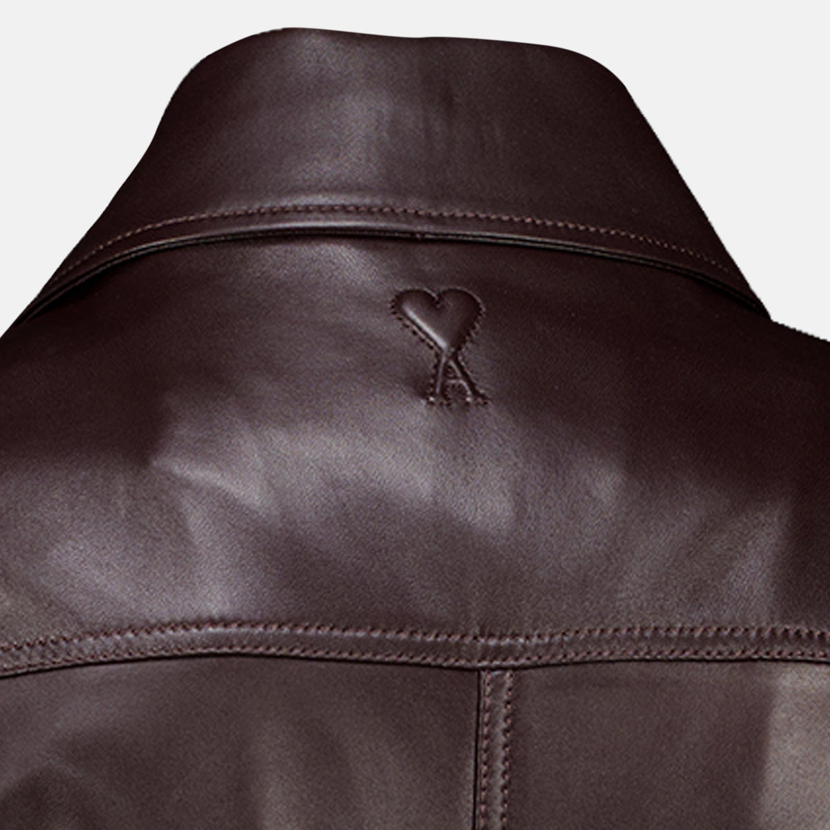 Veste en cuir motard Bordeaux