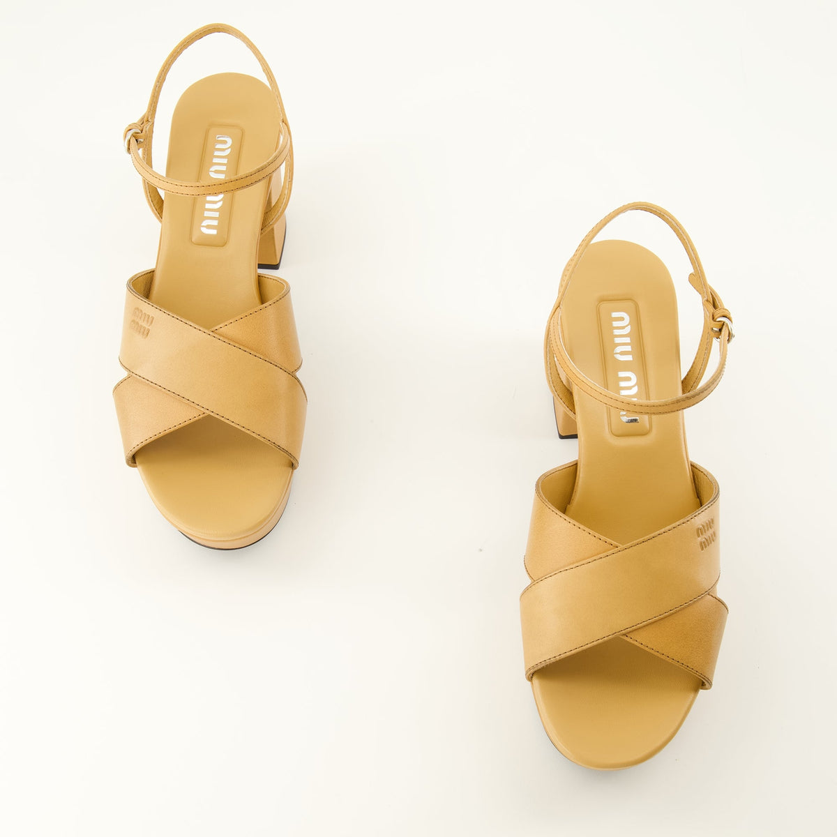 Leather Brown Heeled Sandals