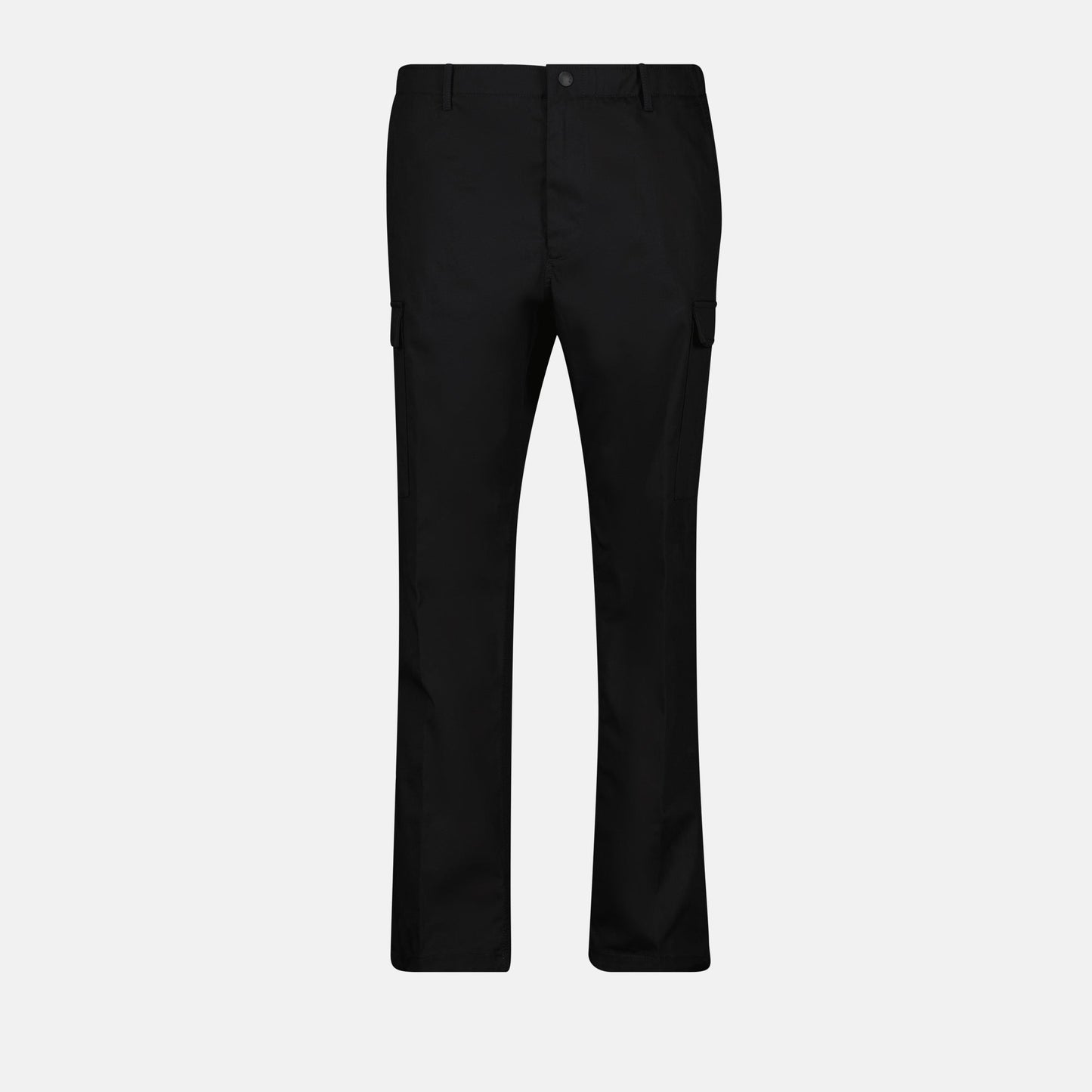 Black cargo pants, Moncler pants, cotton-elastane blend, men's fashion, Autumn-Winter 2024