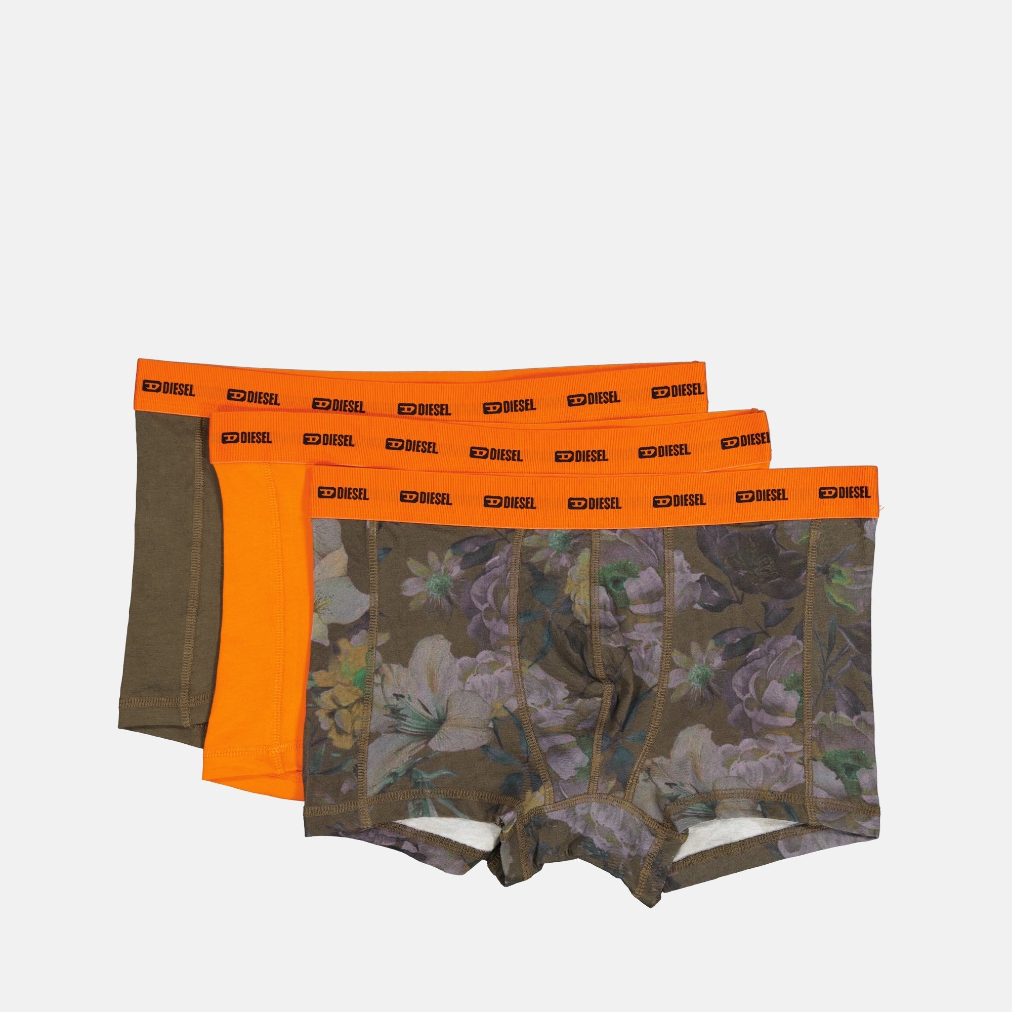 Diesel boxers, floral print underwear, cotton elastane boxers, men's underwear, comfortable boxers