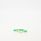 VLogo bracelet, Valentino accessories, green cord bracelet, gold finish bracelet, fashion bracelet 2025