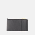 Cassandre wallet, Yves Saint Laurent, black textured leather, luxury accessories, fashion wallet