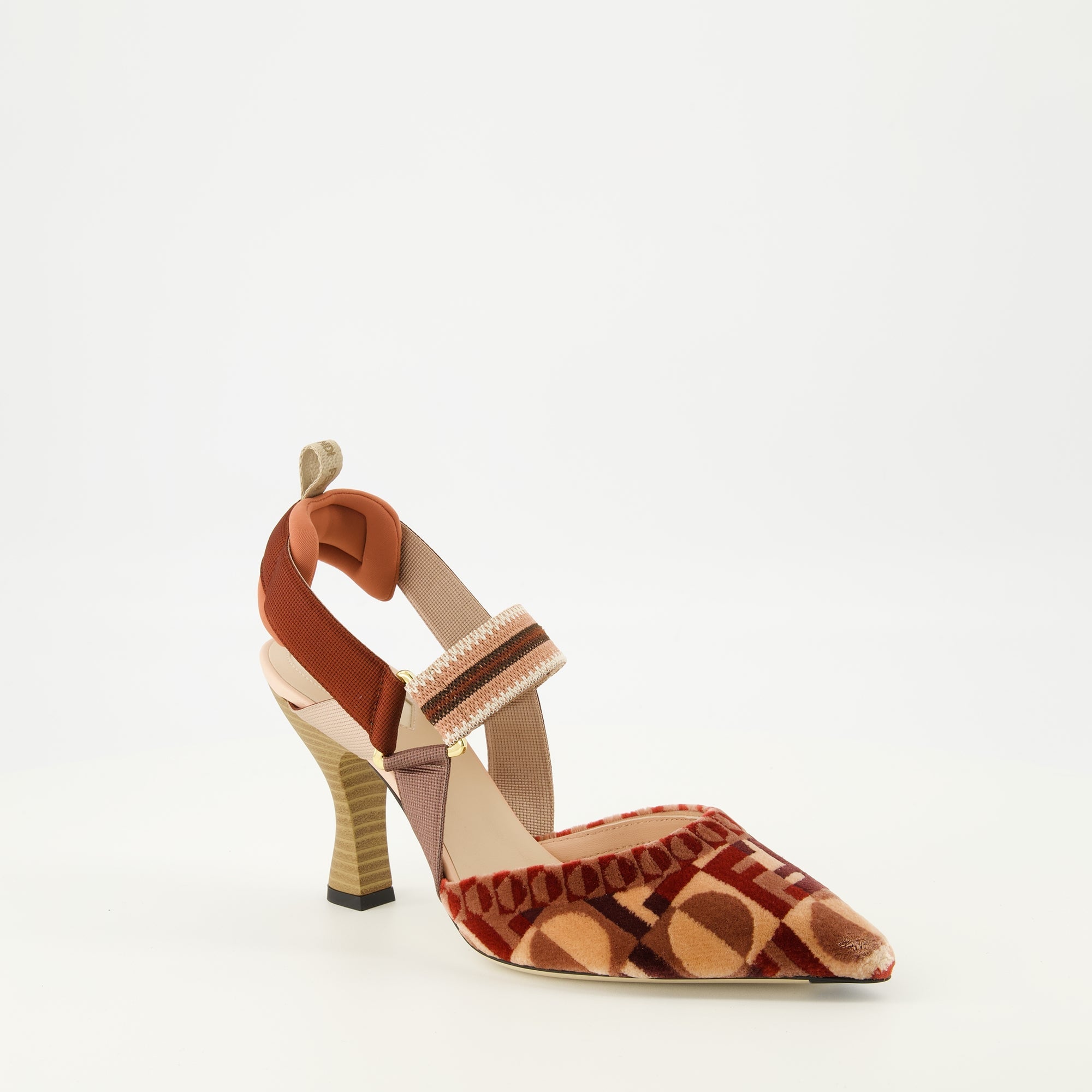 Fendi Colibrì heels, designer footwear, luxury heels, Fendi fashion, red pointed heels