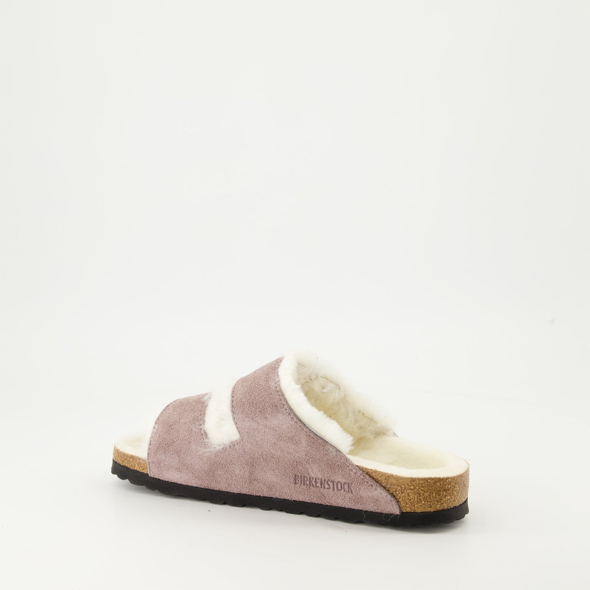 Birkenstock slides, luxury footwear, lamb fur slides, suede slides, comfortable slides