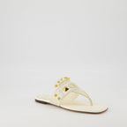 Bild von Plaster Caster Leder Sandalen von Valentino Garavani für Frauen - Saison Frühling-Sommer 2025 - Vorderansicht rechts in drei Vierteln