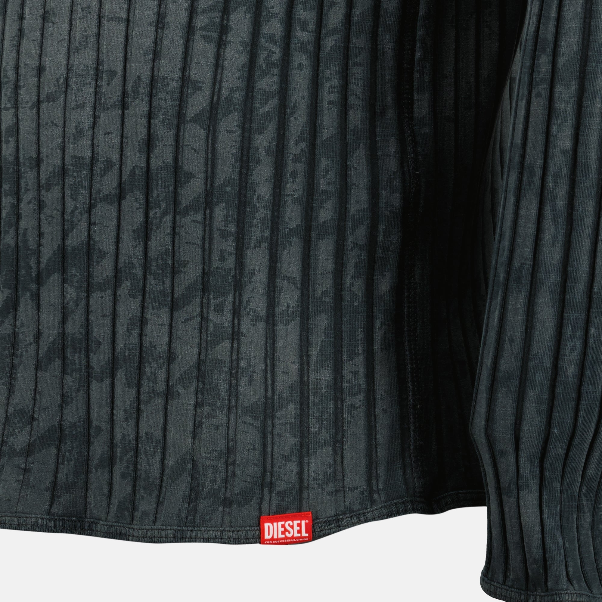 Diesel Long Sleeve T-Shirt, Cotton Elastane T-Shirt, Men's T-Shirt, Autumn Winter Collection, Stylish Casual Wear