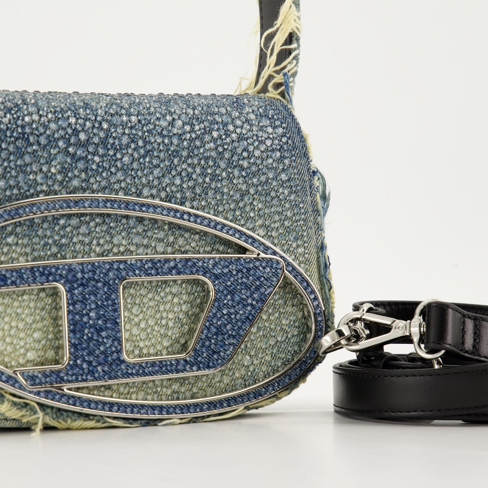 Diesel, denim bag, strass bag, luxury accessories, 1DR bag