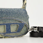 Diesel, denim bag, strass bag, luxury accessories, 1DR bag