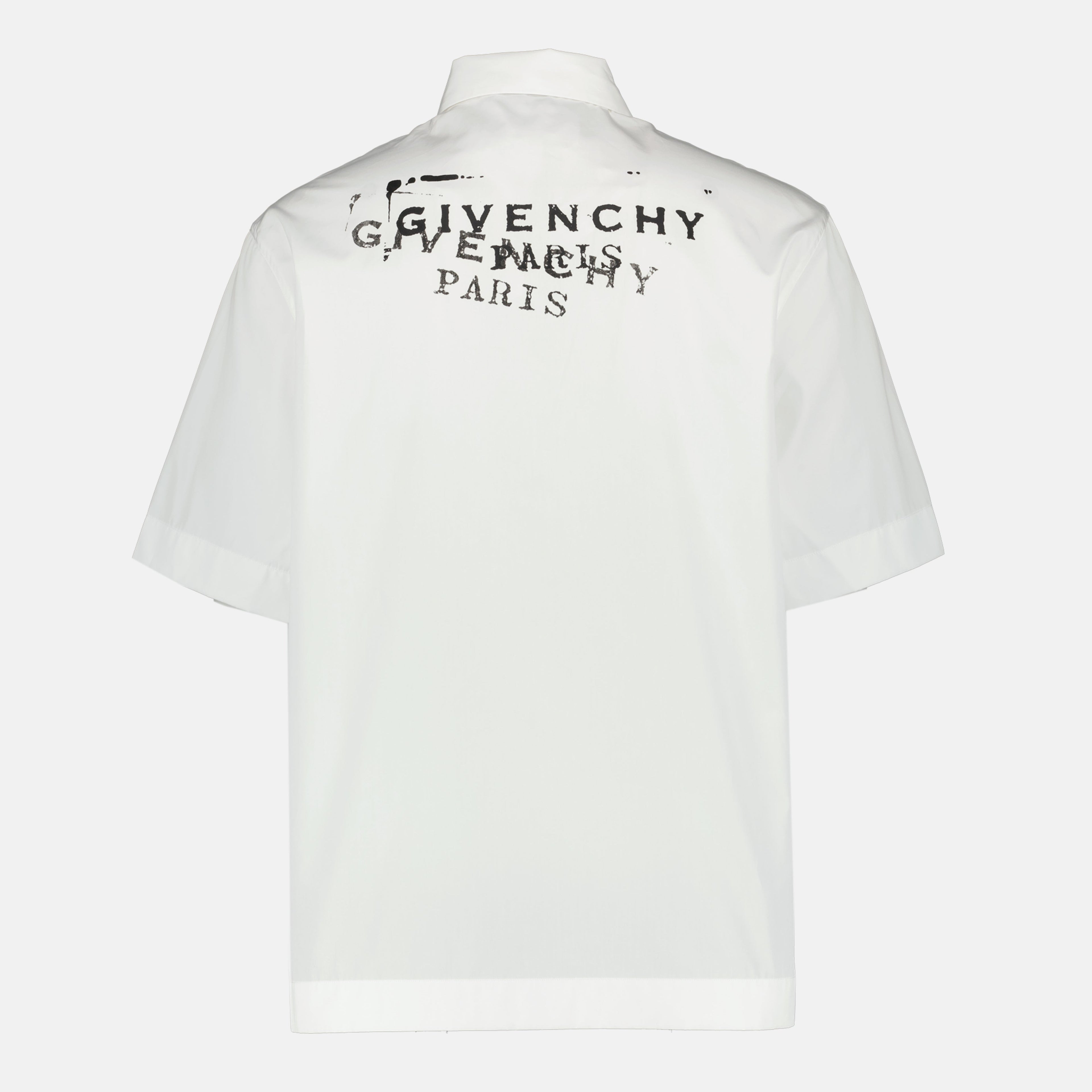 Givenchy shirt, cotton poplin shirt, white short sleeve shirt, designer menswear, casual chic shirt