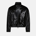 vinyl jacket, Courrèges tracksuit, black tracksuit jacket, modern jacket, men's fashion