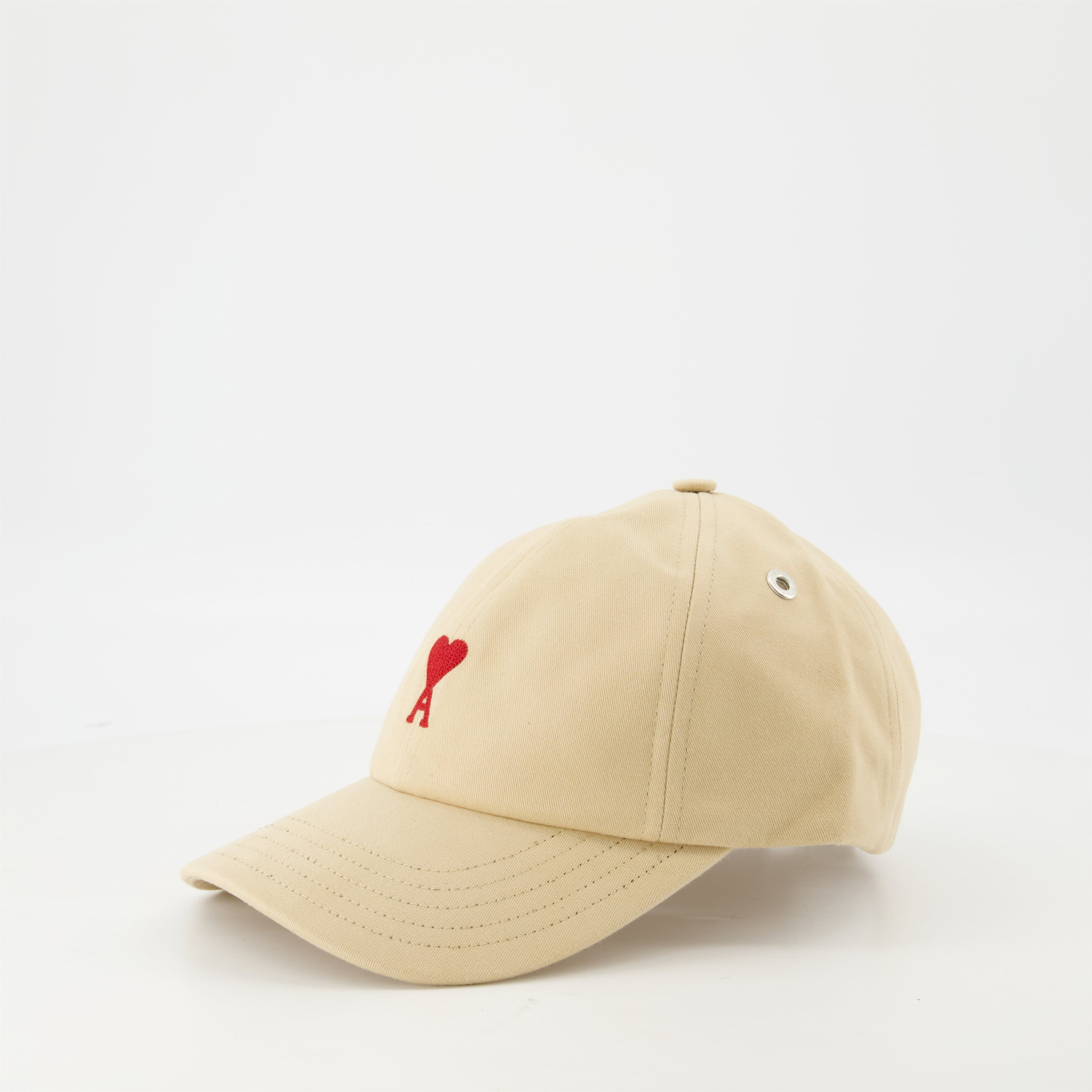AMI de coeur cap, beige cap, unisex accessories, designer caps, casual wear