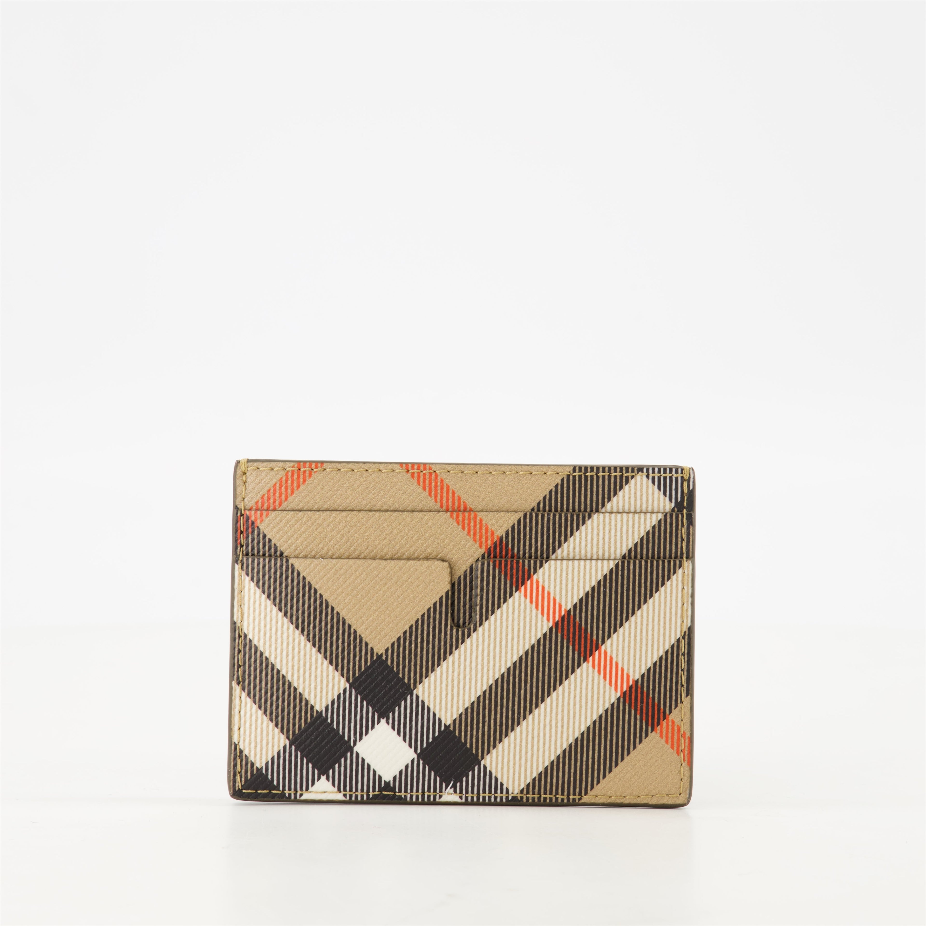 card holder, beige check, vintage print, men’s accessory, Burberry
