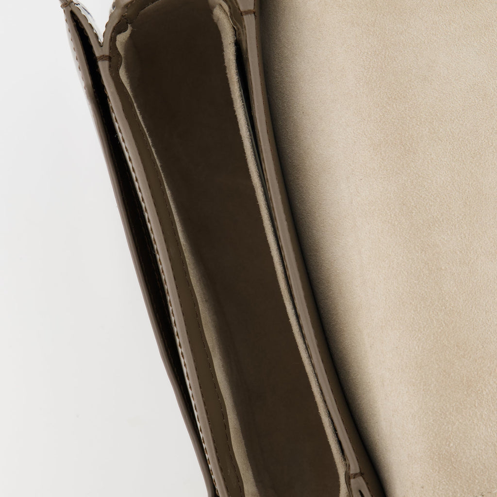 Ami Paris bag, Sac Top Handle Paris, brown leather bag, unisex handbag, Autumn-Winter 2025 bag