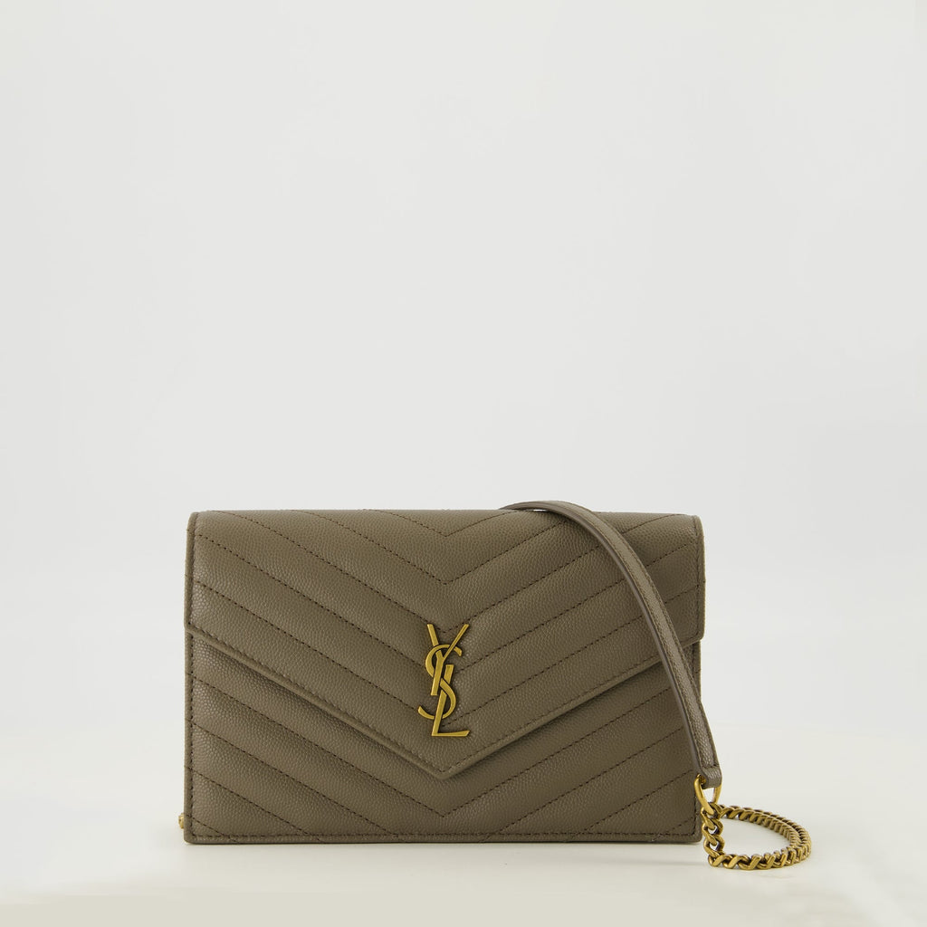 Cassandra Portefeuille Chaîne Kaki