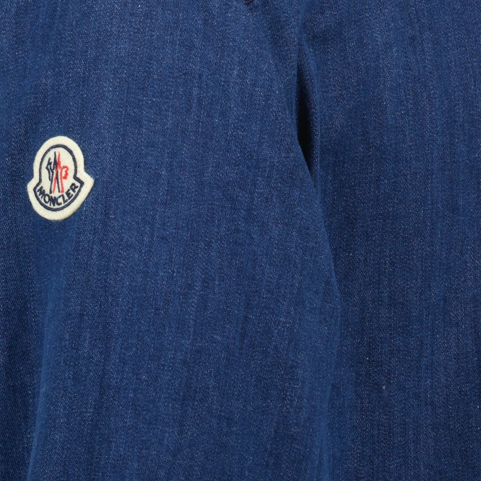 Moncler denim shirt, blue shirt, men's denim fashion, logo shirt, Spring-Summer collection