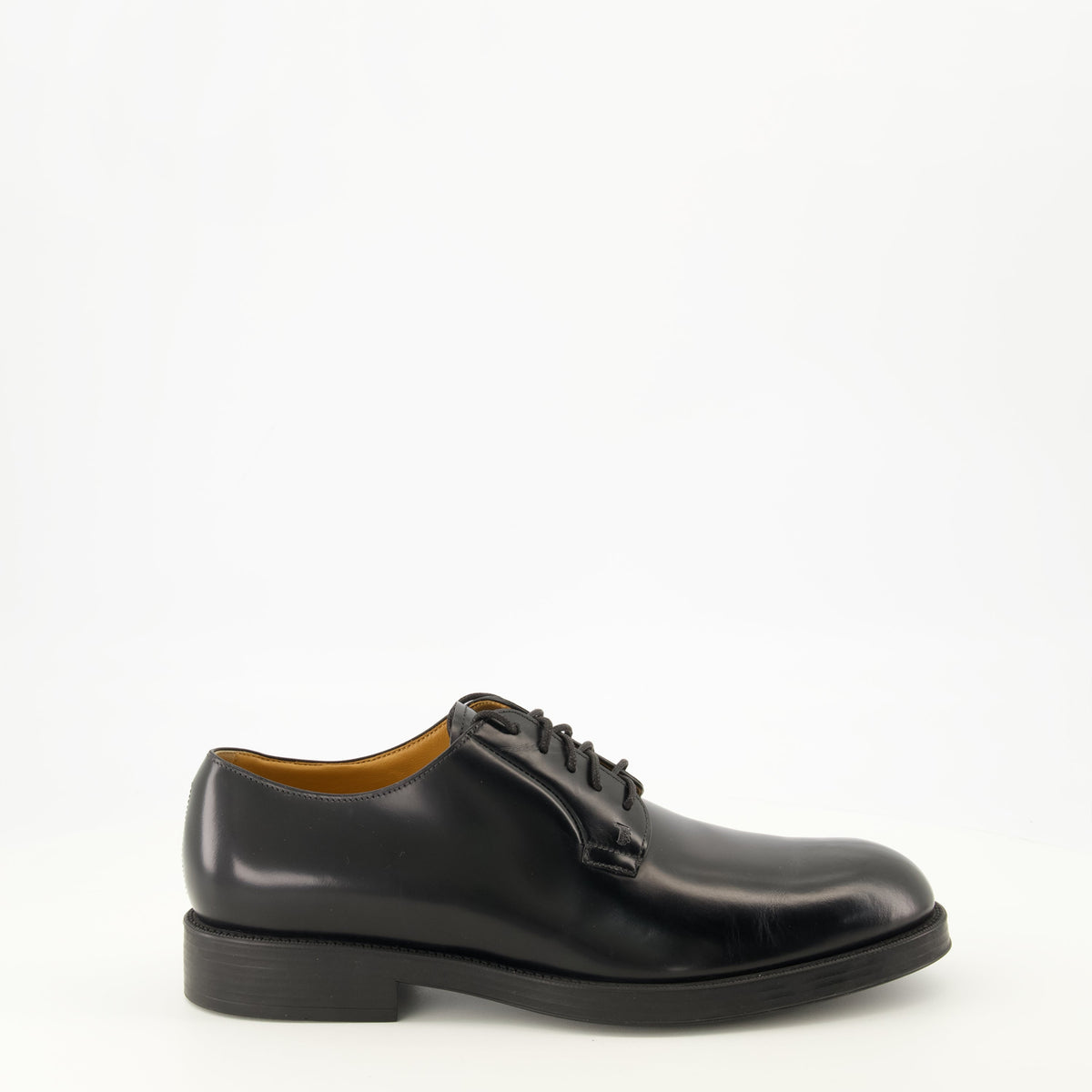 Black Leather Derby Shoes