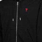 Imagem do sweatshirt com fecho de Ami PARIS para homens - Temporada Primavera-Verão 2025 - Vista de detalhe 5