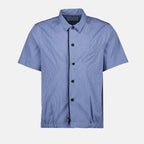 blue striped shirt, cotton shirt, Sacai shirt, classic collar shirt, Spring-Summer collection