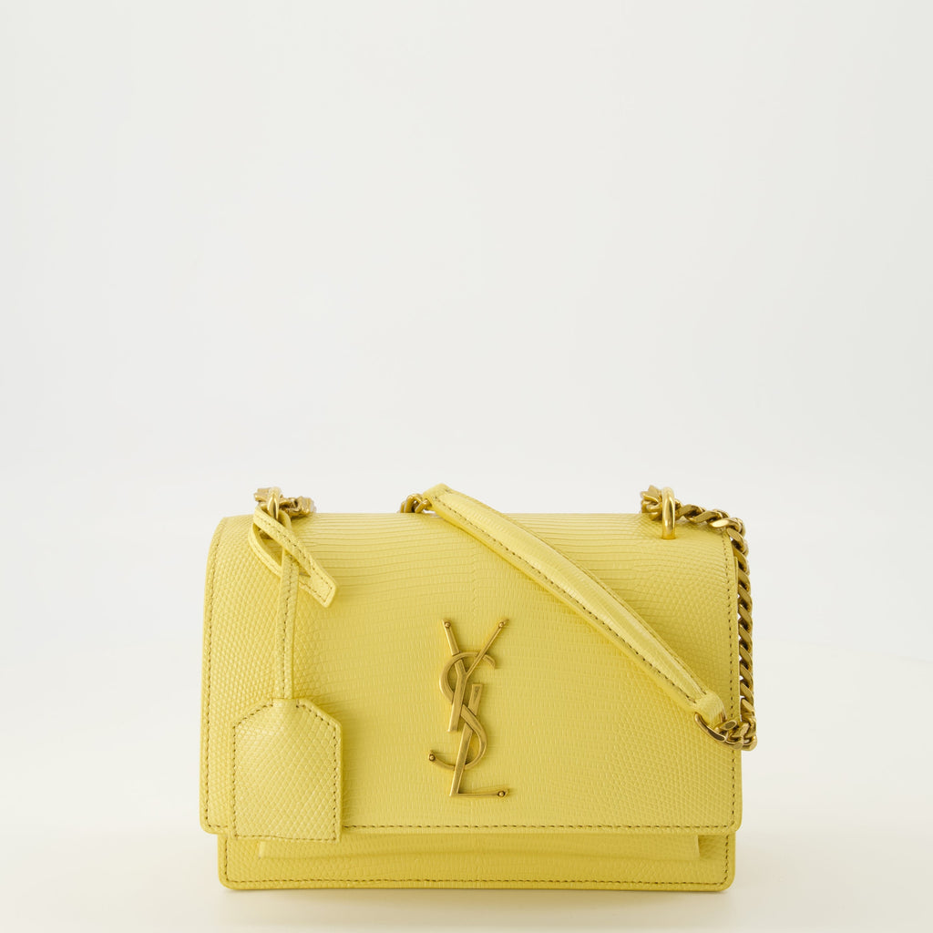 Borsa in pelle di lucertola Sunset Small