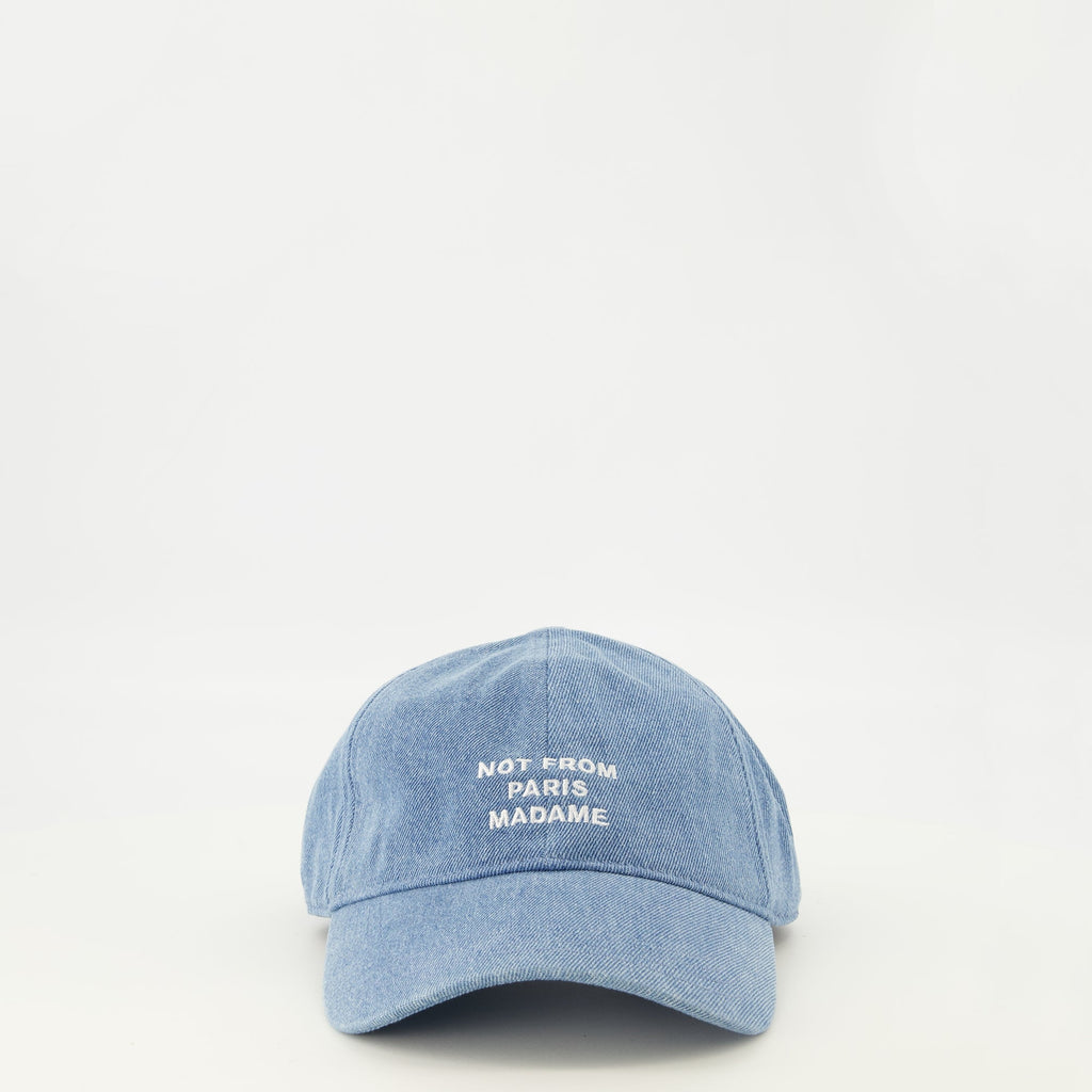 Denim-Cap mit Slogan