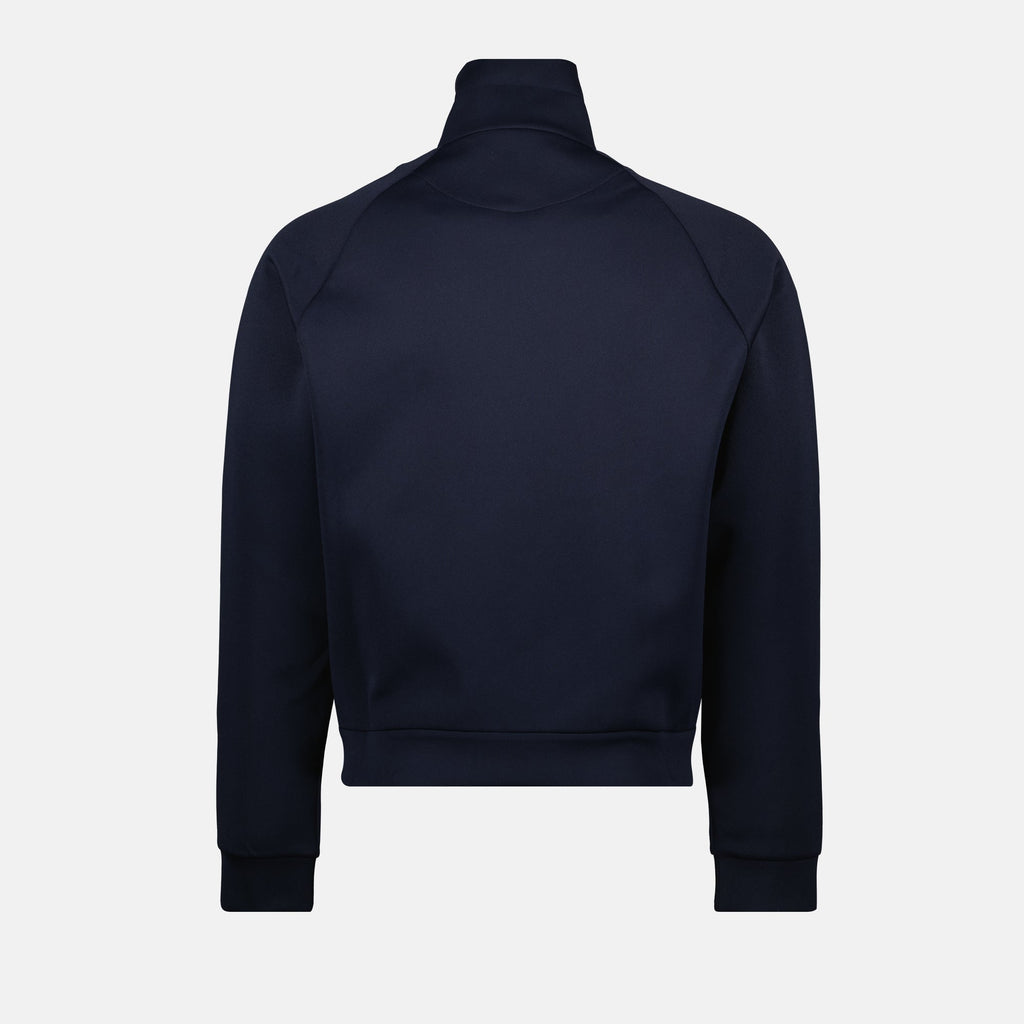 Prada jacket, technical fabric, navy zip jacket, men's outerwear, fall winter collection