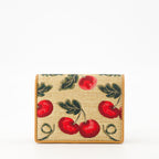 Vlogo wallet, Valentino Garavani accessory, raffia wallet, designer wallet, women's wallet
