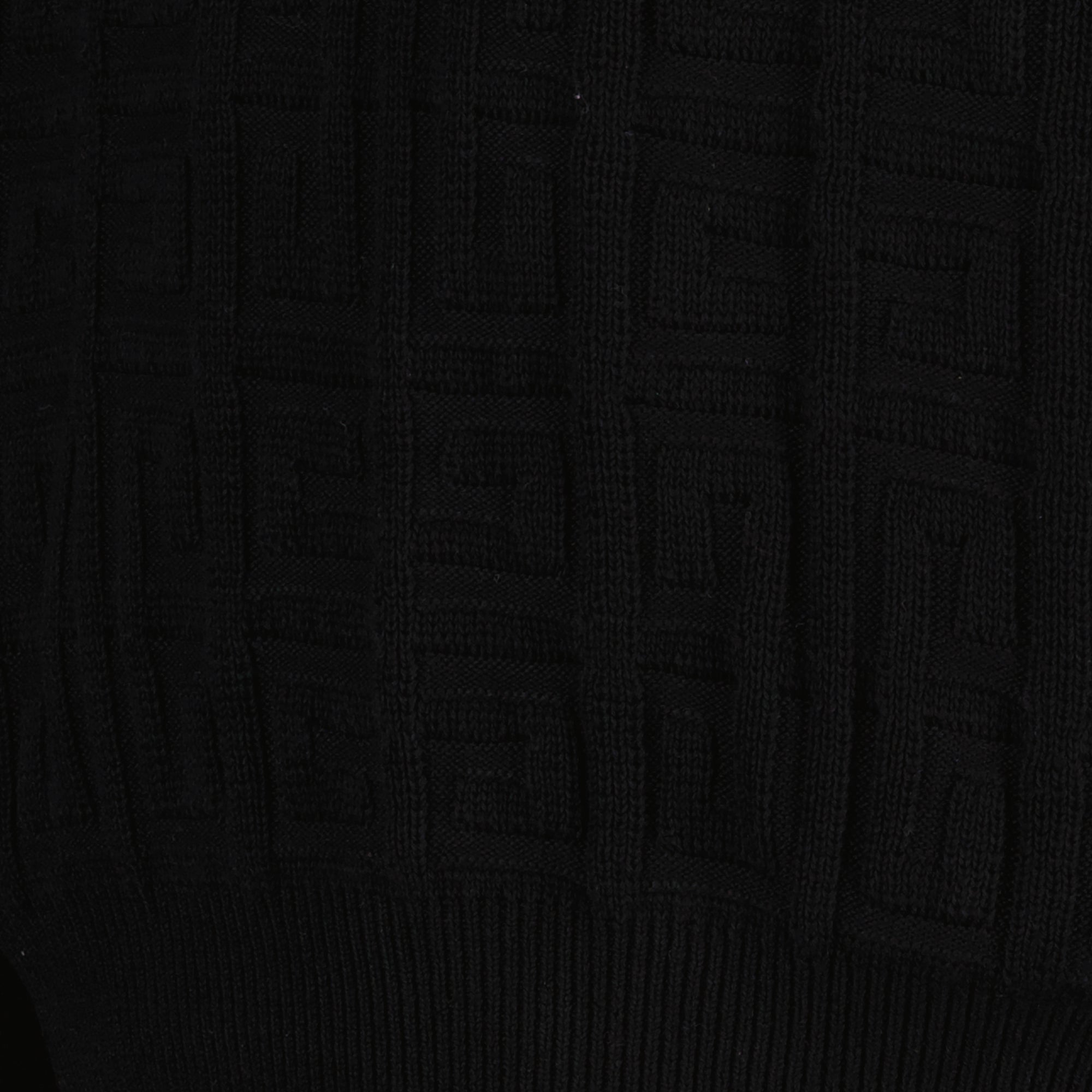 Pull ras du cou en coton noir