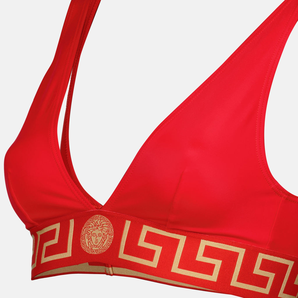 Top de Bikini Triángulo Rojo