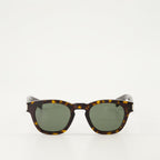 Image de lunettes de soleil en écaille de tortue de Saint Laurent pour unisex - Saison Automne-Hiver 2024 - Vue de face