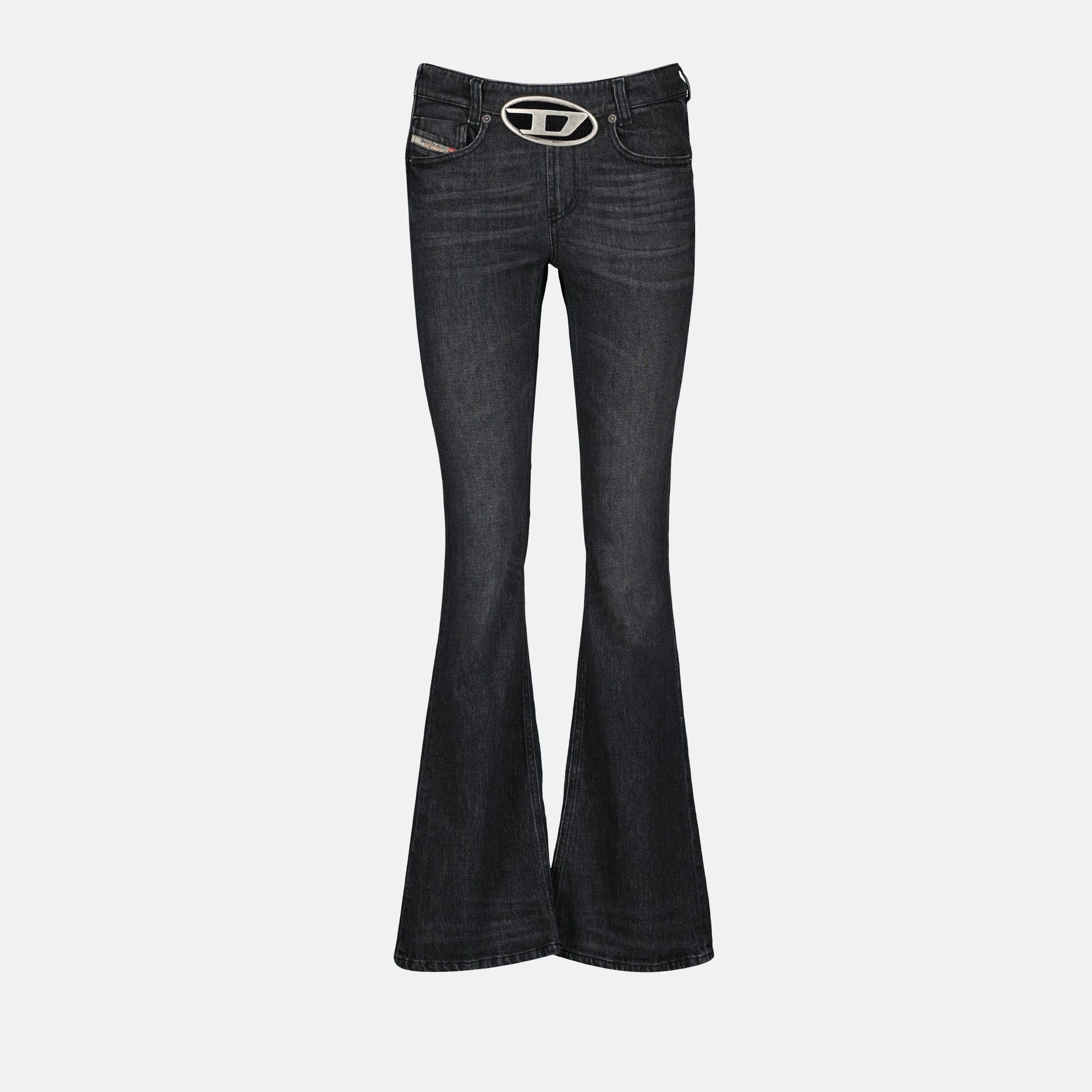 Diesel jeans, bootcut jeans, black denim, luxury ready-to-wear, high-end fashion