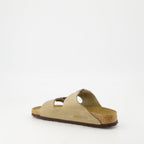 Image of Arizona Beige Sandals by Birkenstock for Women - Season Spring-Summer 2025 - Back Right Three-Quarter View