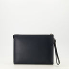 Image of Pochette Squared FF Navy Blue by Fendi for Men - Season Spring-Summer 2026 - Back View